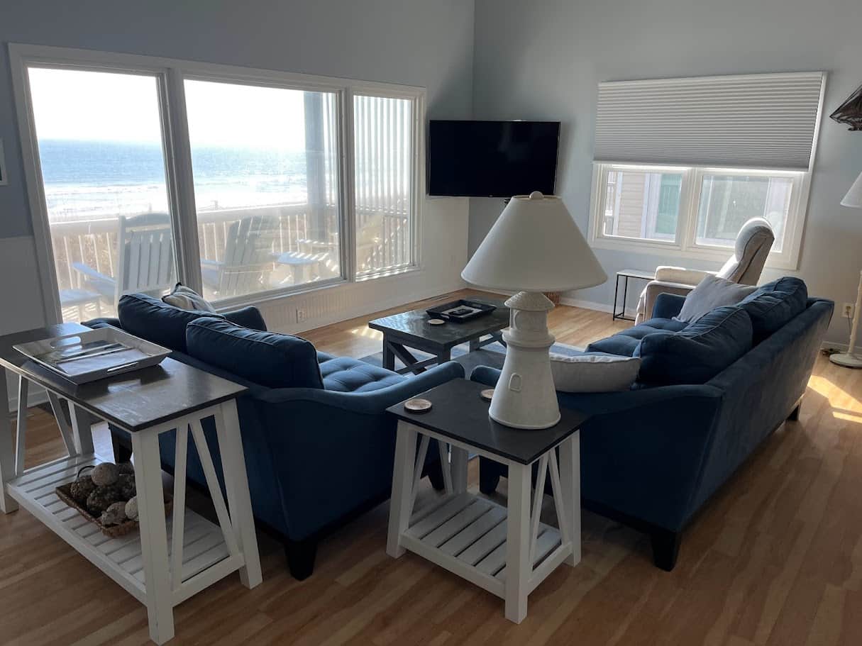 Living room looking out to the ocean